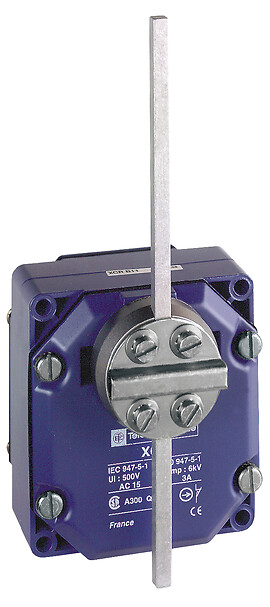 Schneider Electric Schneider Electric XCRA11 – Limit switch, Limit switches XC Standard, XCR, metal spring return rod lever square rod 6 mm, 2X(1NC+NO)