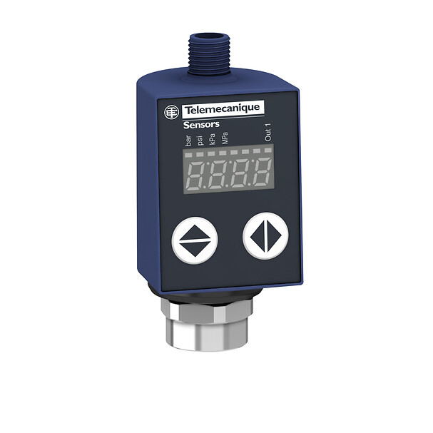 Schneider Electric Schneider Electric XMLR400M1P25 – Electronic pressure sensors, Pressure sensors XM, XMLR 400 bar, G 1/4, 24 VDC, 4...20 mA, PNP, M12