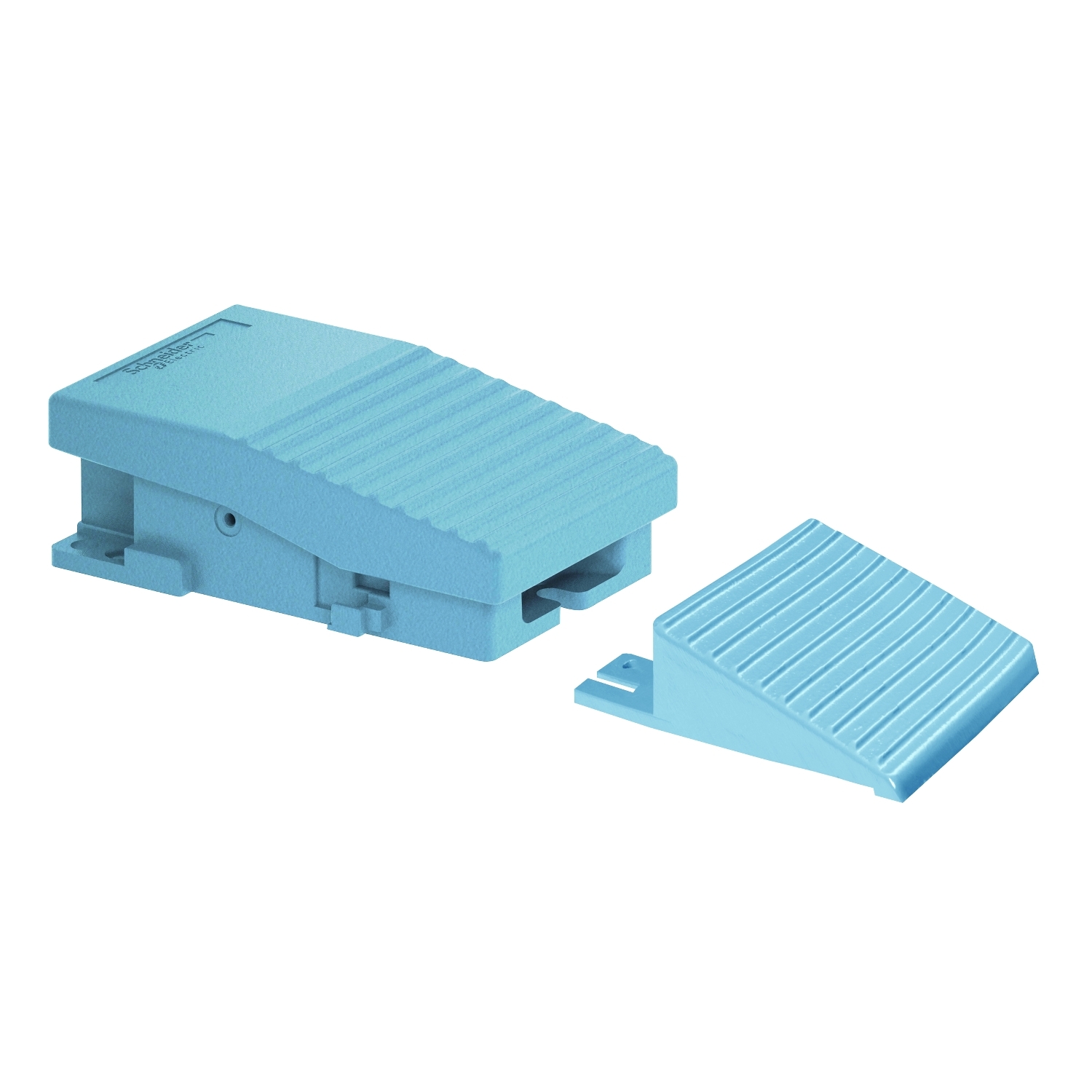 Schneider Electric Schneider Electric XPEM129 – Single foot switch, Harmony XPE, metal, blue, without cover, 1 step with analog output, 1 contact 2 NC+2 NO, IP66