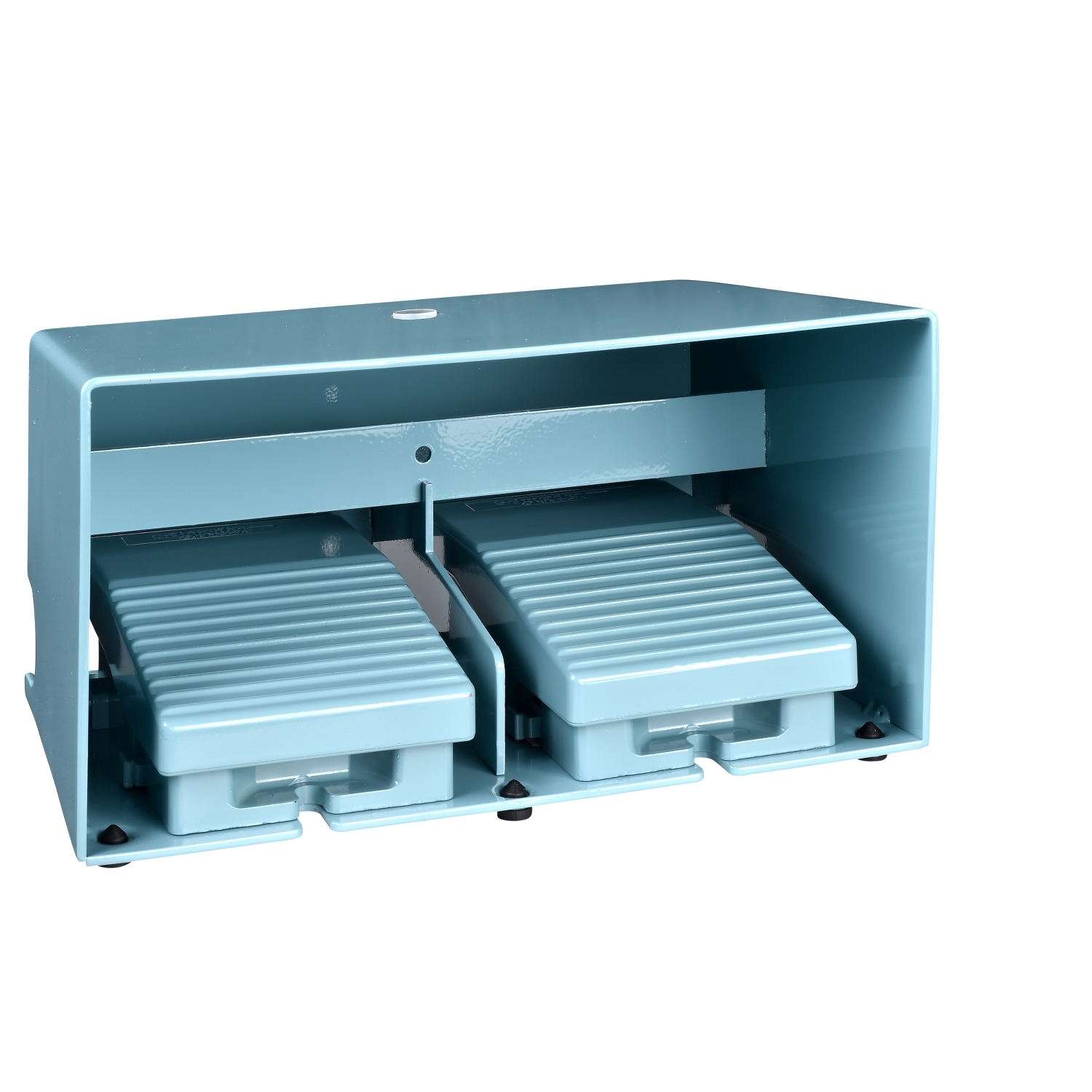 Schneider Electric Schneider Electric XPEM6210D – Double foot switch, Harmony XPE, metal, blue, with cover, trigger mechanism, 2 steps, 2 contacts 1NO+NC, 1 step, IP66