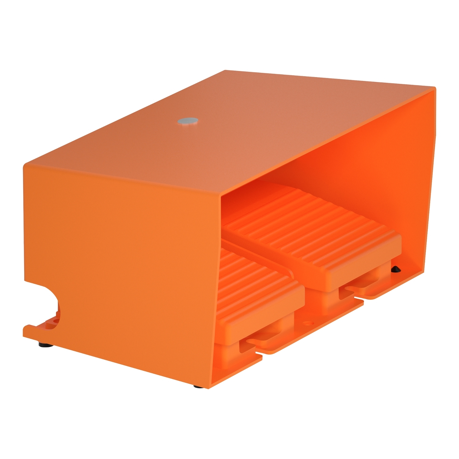 Schneider Electric Schneider Electric XPER3100D – Double foot switch, Harmony XPE, metal, orange, with cover, 1 step, 2 contacts 1NO+NC, IP66