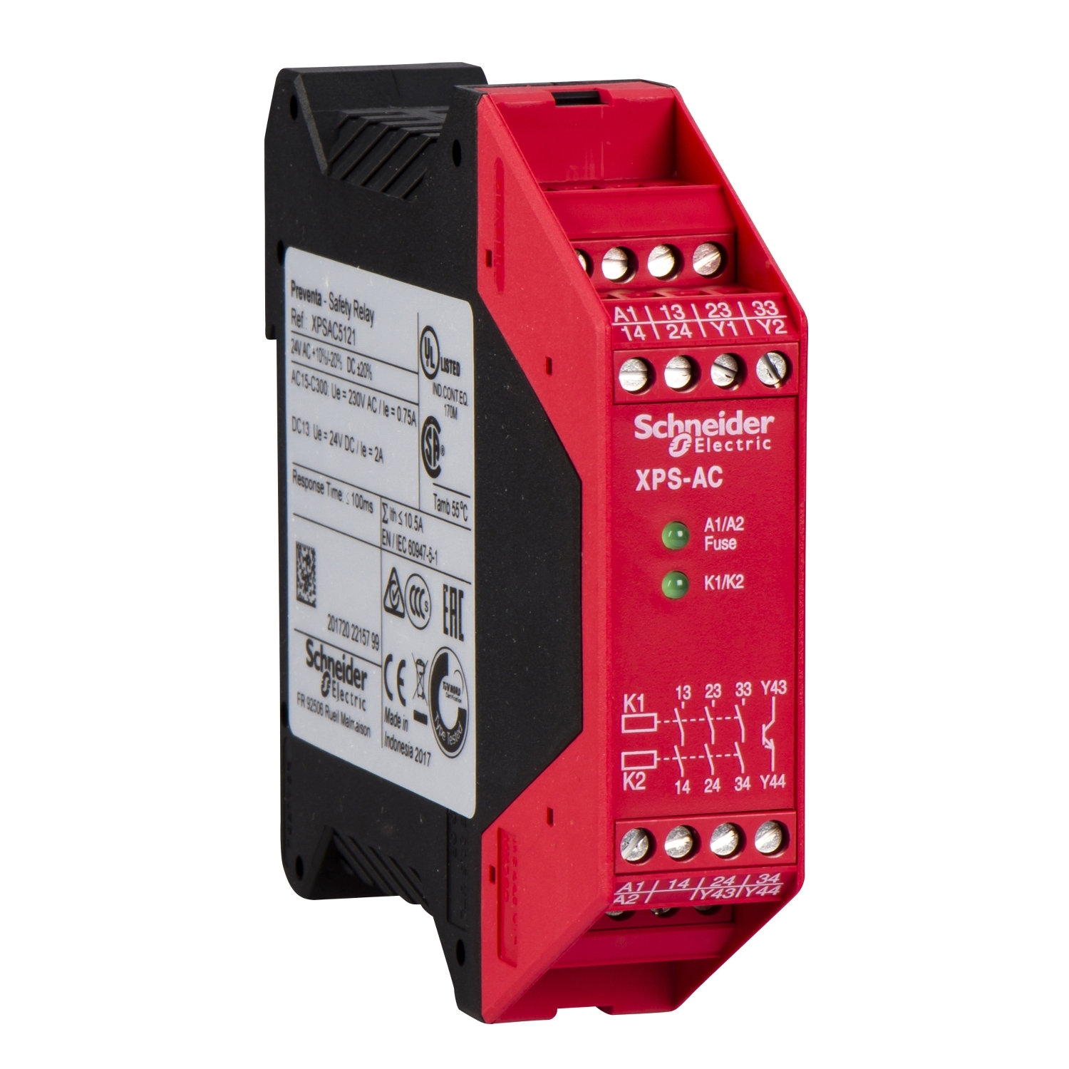 Schneider Electric Schneider Electric XPSAC5121P – module XPSAC - Emergency stop - 24 V AC DC