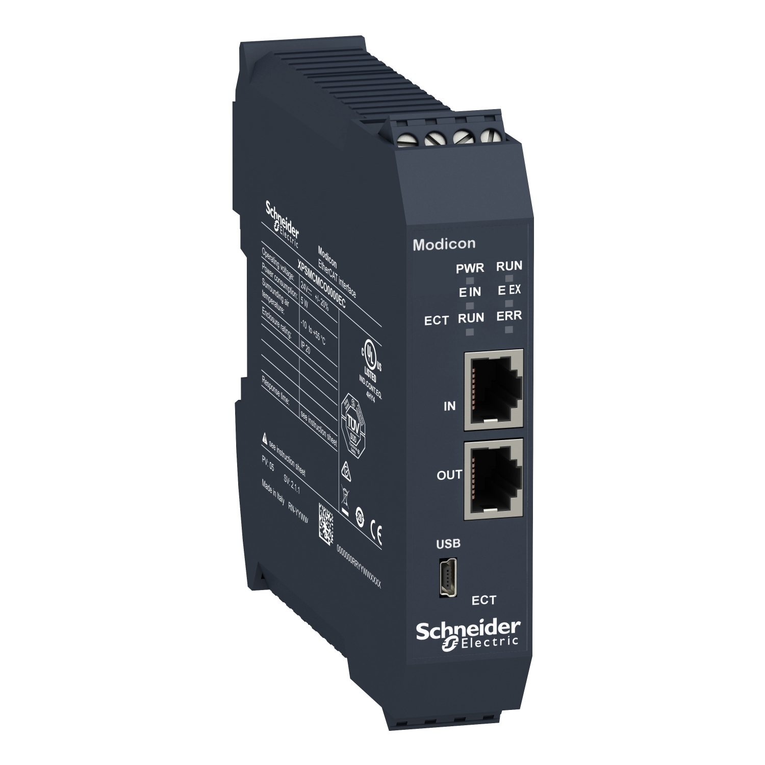 Schneider Electric Schneider Electric XPSMCMCO0000EC – EtherCAT diagnostic expansion module, Modicon MCM, screw term