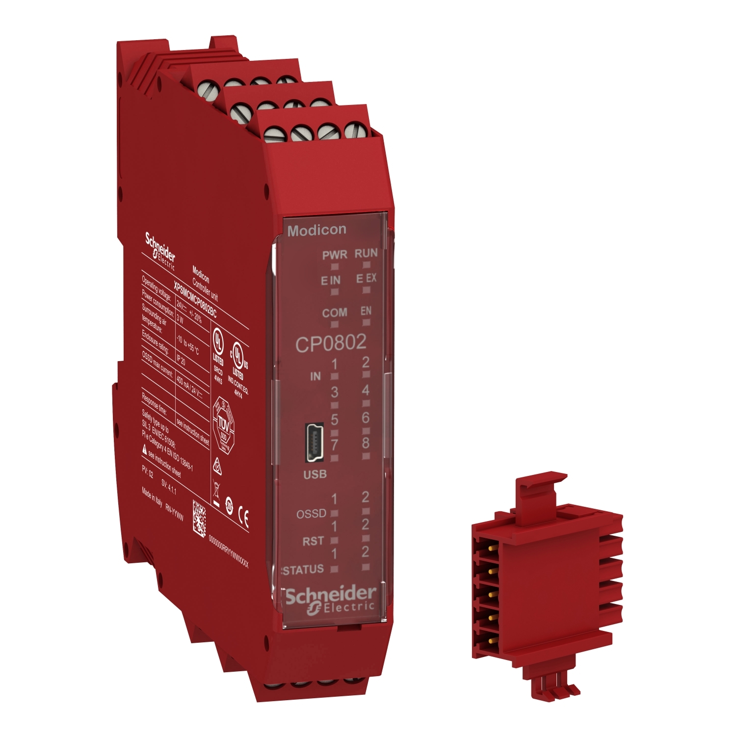 Schneider Electric Schneider Electric XPSMCMCP0802BC – Safety controller, Modicon MCM, combined with backplane expansion connector, screw