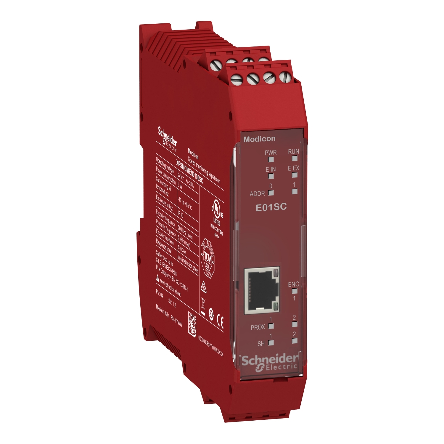 Schneider Electric Schneider Electric XPSMCMEN0100SC – expansion module, Modicon MCM, speed monitoring 1 Sin/Cos encoder, screw