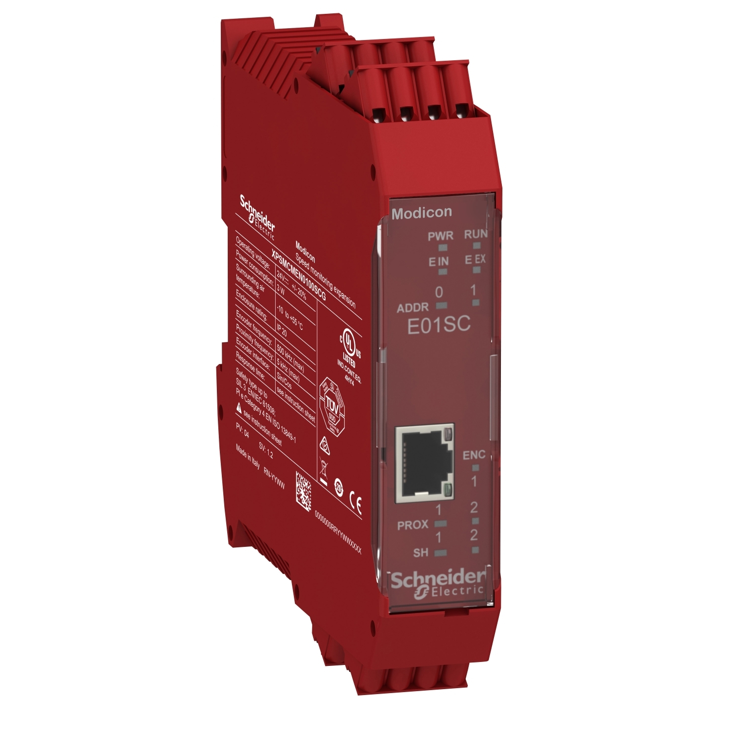 Schneider Electric Schneider Electric XPSMCMEN0100SCG – Speed monitoring 1 Sin/Cos encoder expansion module with spring term