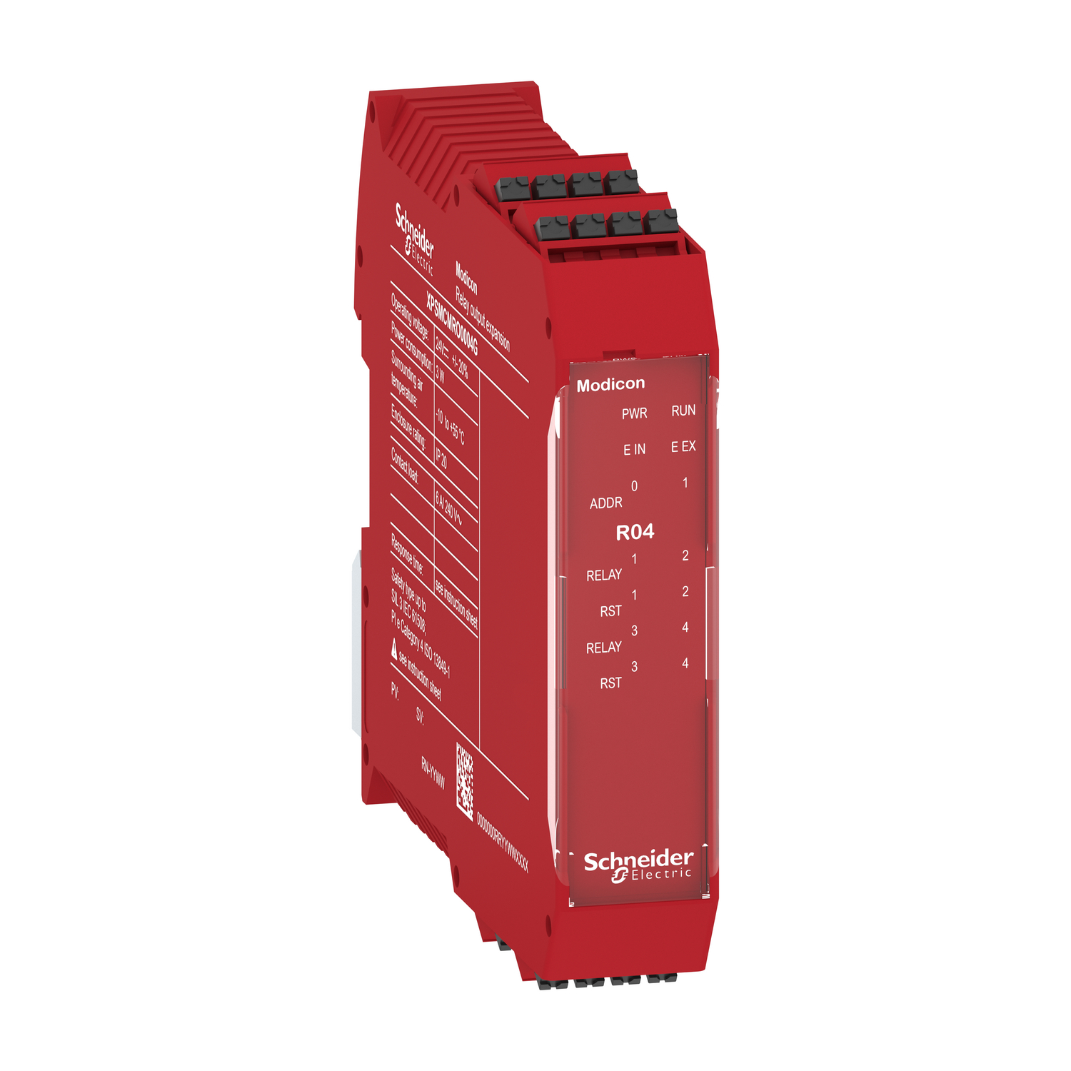 Schneider Electric Schneider Electric XPSMCMRO0004G – expansion module, Modicon MCM, 4 safety relay outputs, with backplane connection, spring