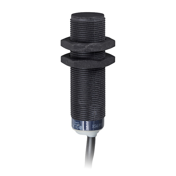 Schneider Electric Schneider Electric XS4P18KP340 – Inductive proximity sensors XS, inductive sensor XS4 M18, L60mm, PPS, Sn8mm, 12...24 VDC, cable 2 m