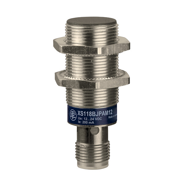 Schneider Electric Schneider Electric XS618B1MAU20 – Inductive proximity sensors XS, inductive sensor XS6 M18, L73mm, brass, Sn8mm, 24...240VAC/DC, 1/2"