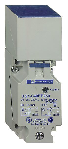 Schneider Electric Schneider Electric XS7C40FP260 – inductive sensor XS7 40x40x117 - plastic - Sn15mm - 24..240VAC - terminals