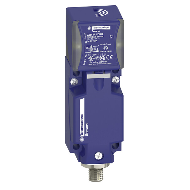 Schneider Electric Schneider Electric XS8C4A1PCM12 – Inductive proximity sensors XS, inductive sensor XS8 40x40x117, PBT, Sn20 mm, 12...48 VDC, M12