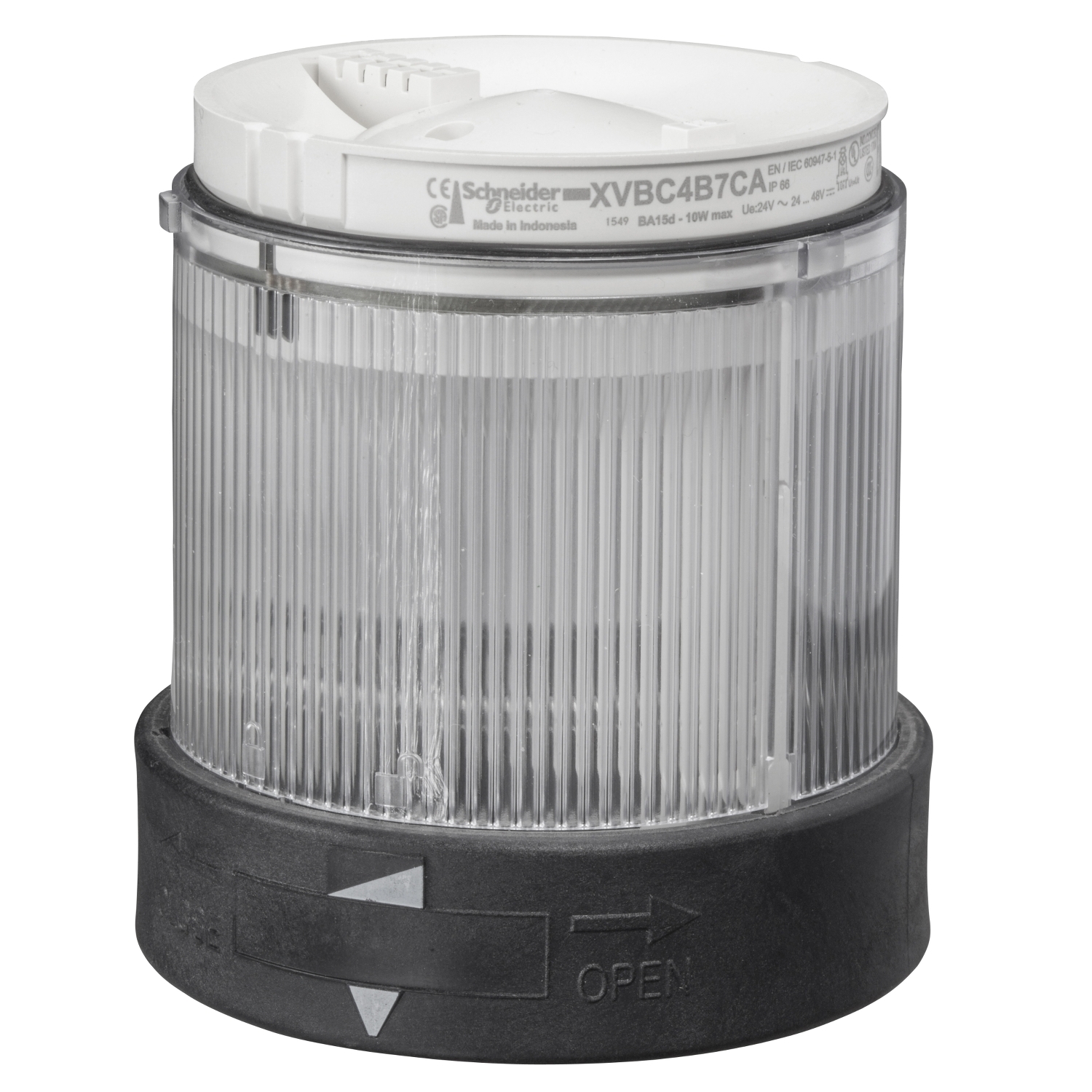 Schneider Electric Schneider Electric XVBC2B7D – Ø 70 mm illuminated unit with light diffuser - steady - clear - IP65 - 24 V