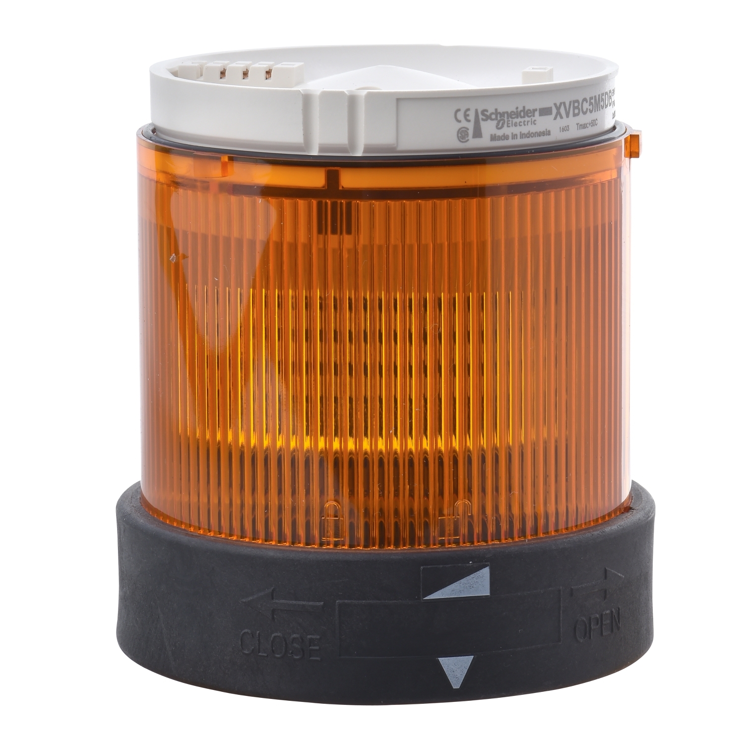 Schneider Electric Schneider Electric XVBC2G5 – Indicator bank, Harmony XVB, illuminated unit, plastic, orange, 70mm, steady, integral LED, 120V AC