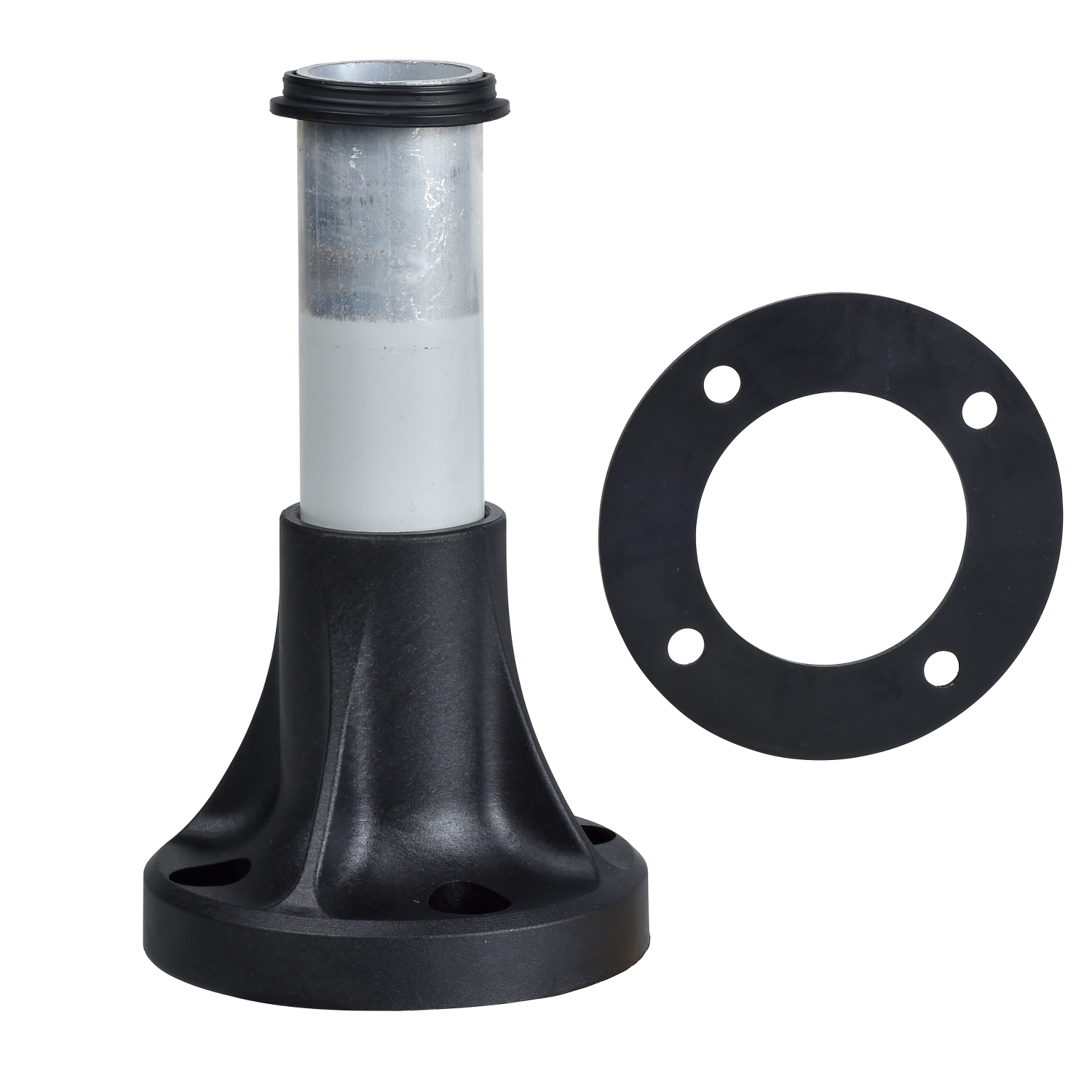 Schneider Electric Schneider Electric XVBZ02A – Fixing base, Harmony XVB, for modular tower lights, plastic, 70mm, 80mm aluminium support tube + black fixing plate