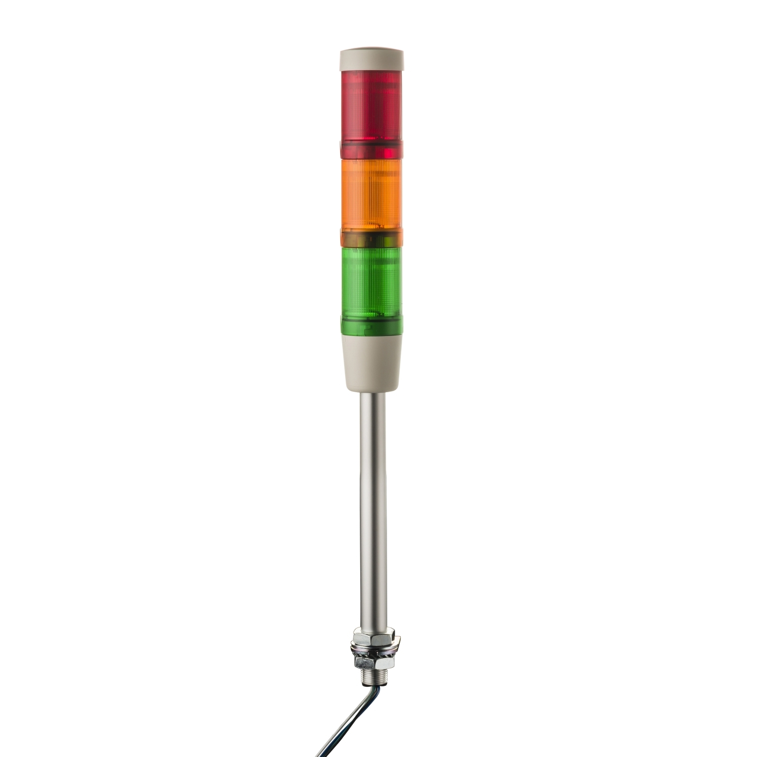Schneider Electric Schneider Electric XVMB2RAGSB – Pre assembled and pre cabled indicator bank, Harmony XVM, modular tower lights, aluminium, red orange green, 45mm, steady, super bright LED, 24V AC DC