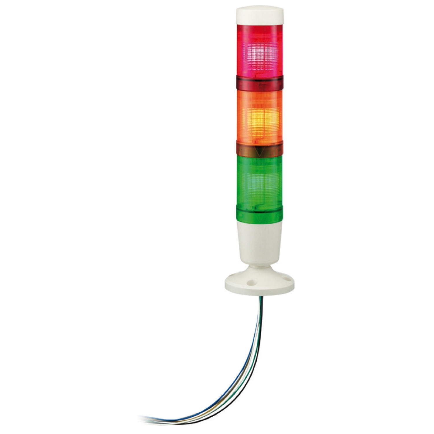 Schneider Electric Schneider Electric XVMB2RAGWSB – Modular tower lights, Harmony XVM, aluminium, plastic fixing base, red orange green, 45mm, steady, super bright LED, 24V AC DC