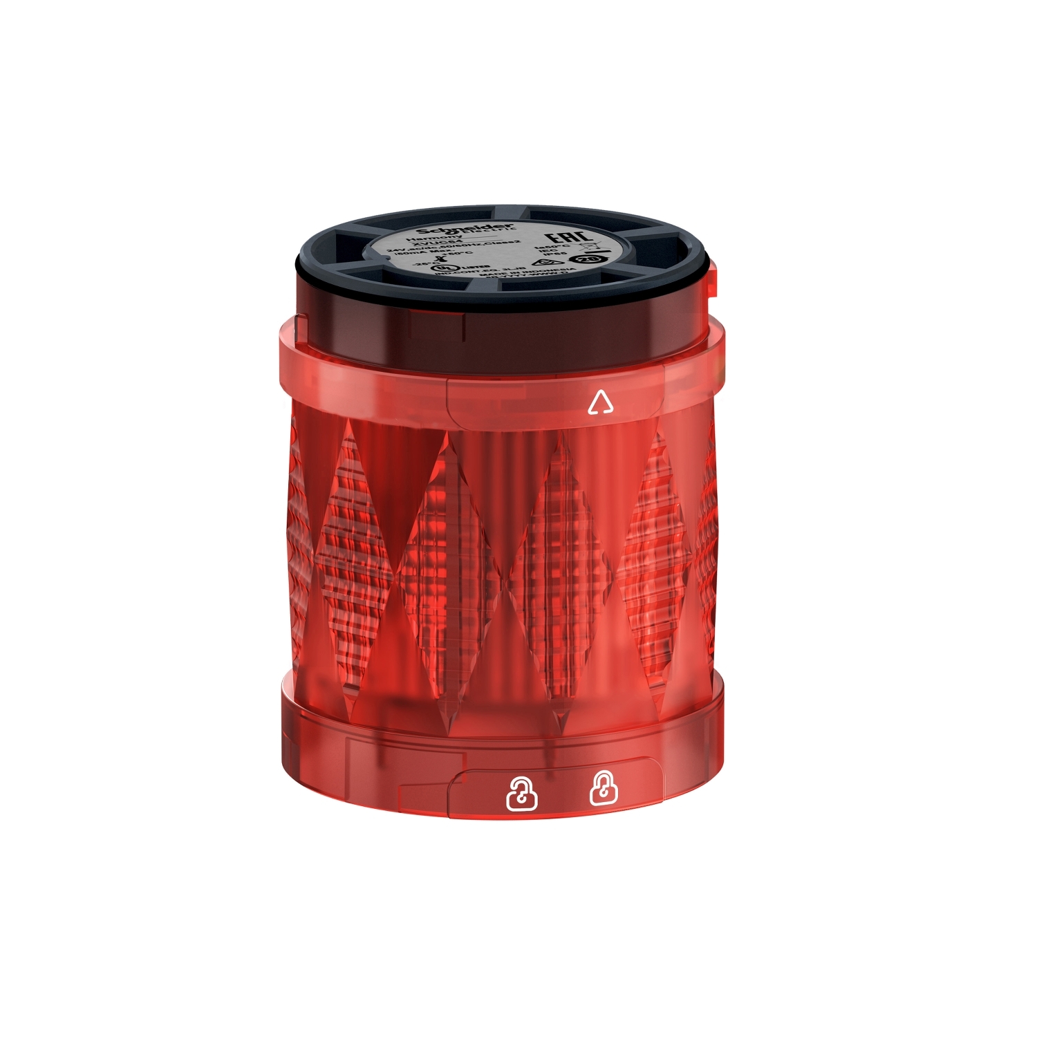 Schneider Electric Schneider Electric XVUC64 – Modular tower light, Harmony XVU, illuminated LED units, red, 60mm, high flashing, IP65, 24V AC DC