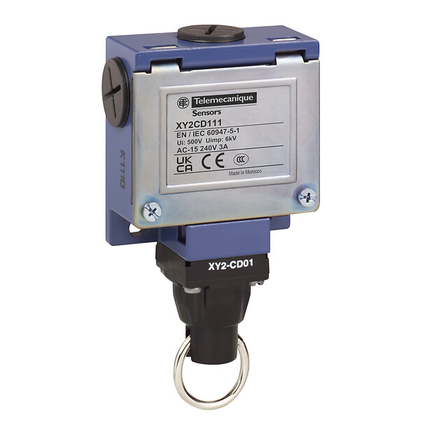 Schneider Electric Schneider Electric XY2CD111 – Simple rope pull switch, Telemecanique Emergency stop rope pull switches XY2C, cable 240 VAC 10 A XY2Cd