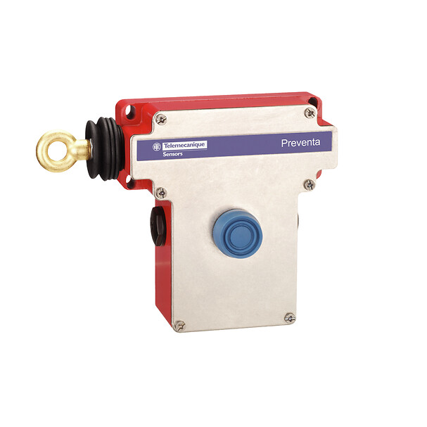 Schneider Electric Schneider Electric XY2CE2A250 – Latching emergency stop rope pull switch, Telemecanique rope pull switches XY2C, e XY2CE, LH side -1NC+1 NO, booted pushbutton