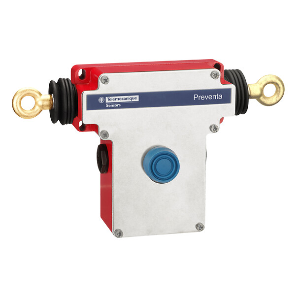 Schneider Electric Schneider Electric XY2CEDA290 – Dual emergency stop rope pull switch, Telemecanique rope pull switches XY2C, e 2x(1NC+1NO), Pg13.5, boot. pb