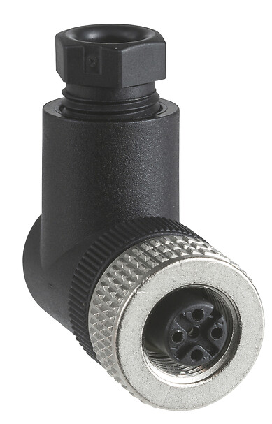 Schneider Electric Schneider Electric XZCC12FCM50B – Female, M12, 5 pin, elbowed connector, cable gland Pg 7