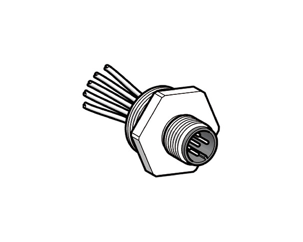 Schneider Electric Schneider Electric XZCE13M125M – Adaptor, metal, tapped hole Pg 13.5, for male connector, M12, 5 wire
