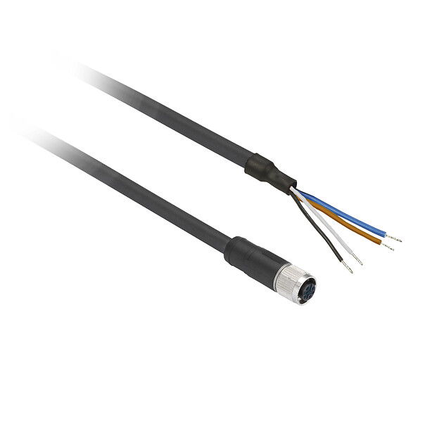 Schneider Electric Schneider Electric XZCP1141L10 – Pre wired connectors XZ, straight female, M12, 4 pins, cable PUR 10 m