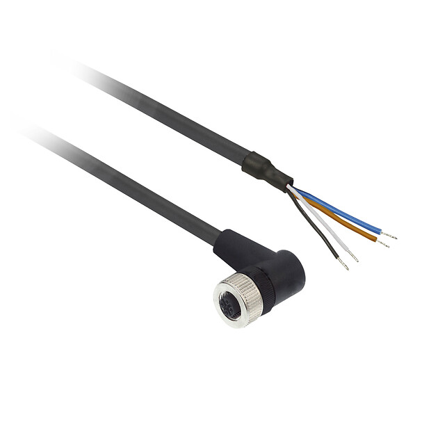 Schneider Electric Schneider Electric XZCP1241L10 – Pre wired connectors XZ, elbowed female, M12, 4 pins, cable PUR 10 m