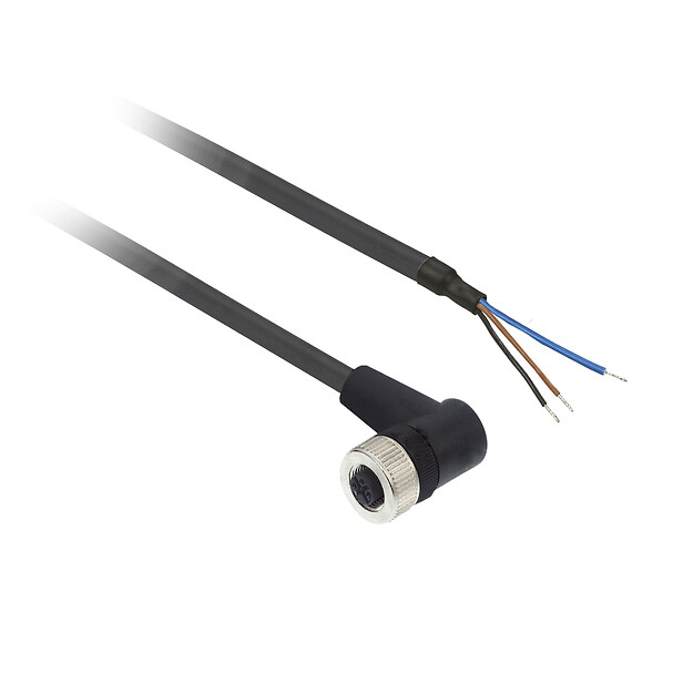 Schneider Electric Schneider Electric XZCP1340L5 – Pre wired connectors XZ, elbowed female, M12, 3 pins, cable PUR 5 m