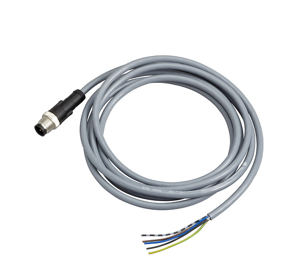 Schneider Electric Schneider Electric XZCPV1564L2 – Pre wired connectors XZ, straight male, M12, 5 pins, cable PVC 2 m