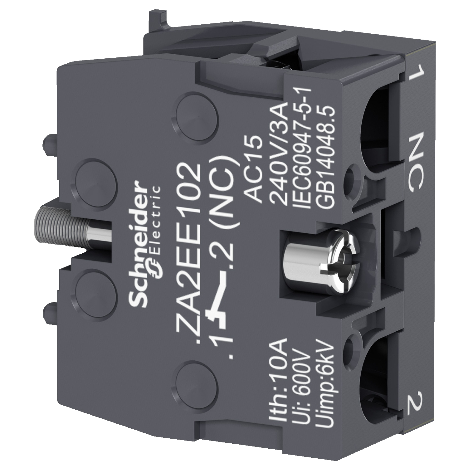 Schneider Electric Schneider Electric ZA2EE102 – Single contact block for head Ø22, 1 NC