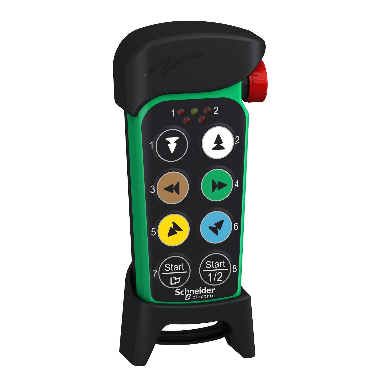 Schneider Electric Schneider Electric ZART8LS – Remote control, Harmony eXLhoist, compact, LED, 6 motion push buttons, 2 auxiliary push buttons