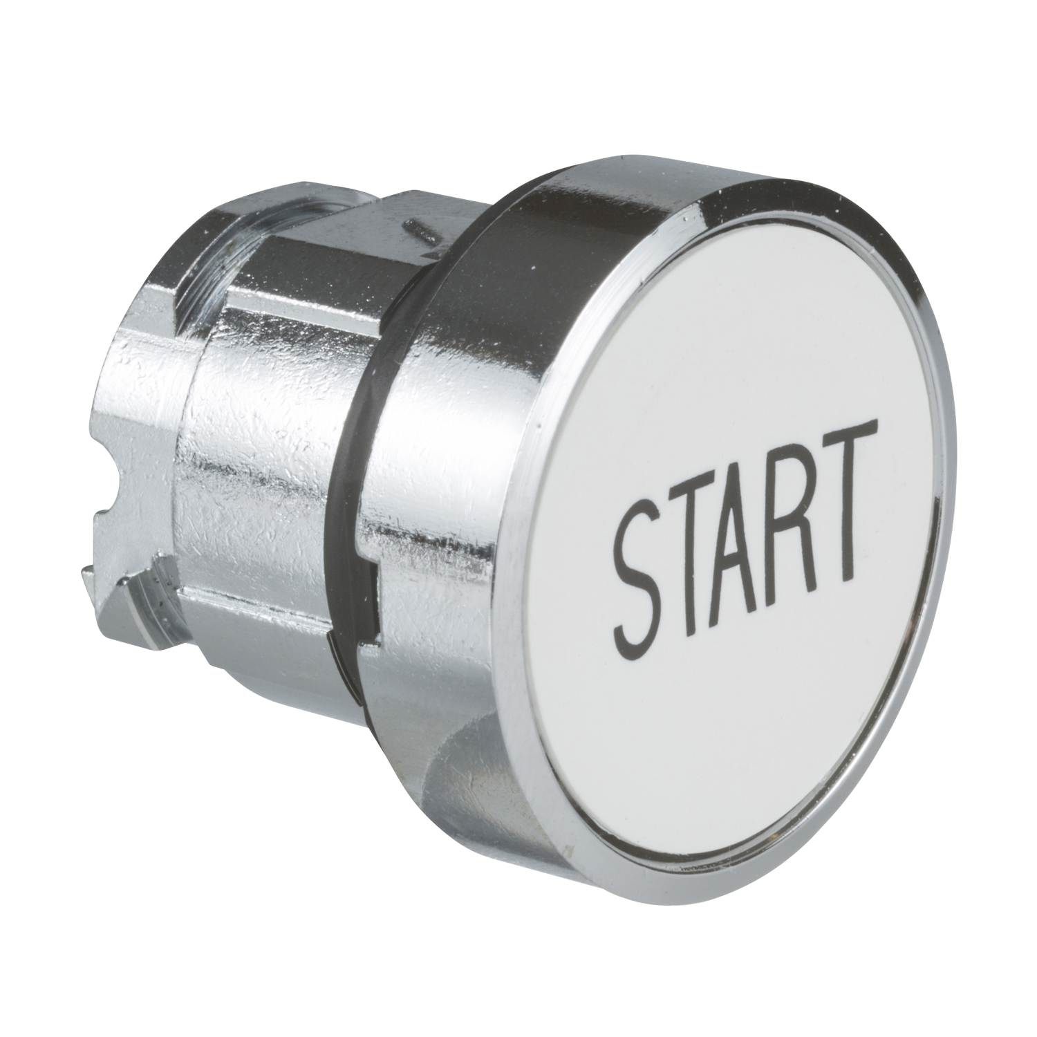 Schneider Electric Schneider Electric ZB4BA133 – Head for non illuminated push button, Harmony XB4, white flush pushbutton Ø22 mm spring return "START"
