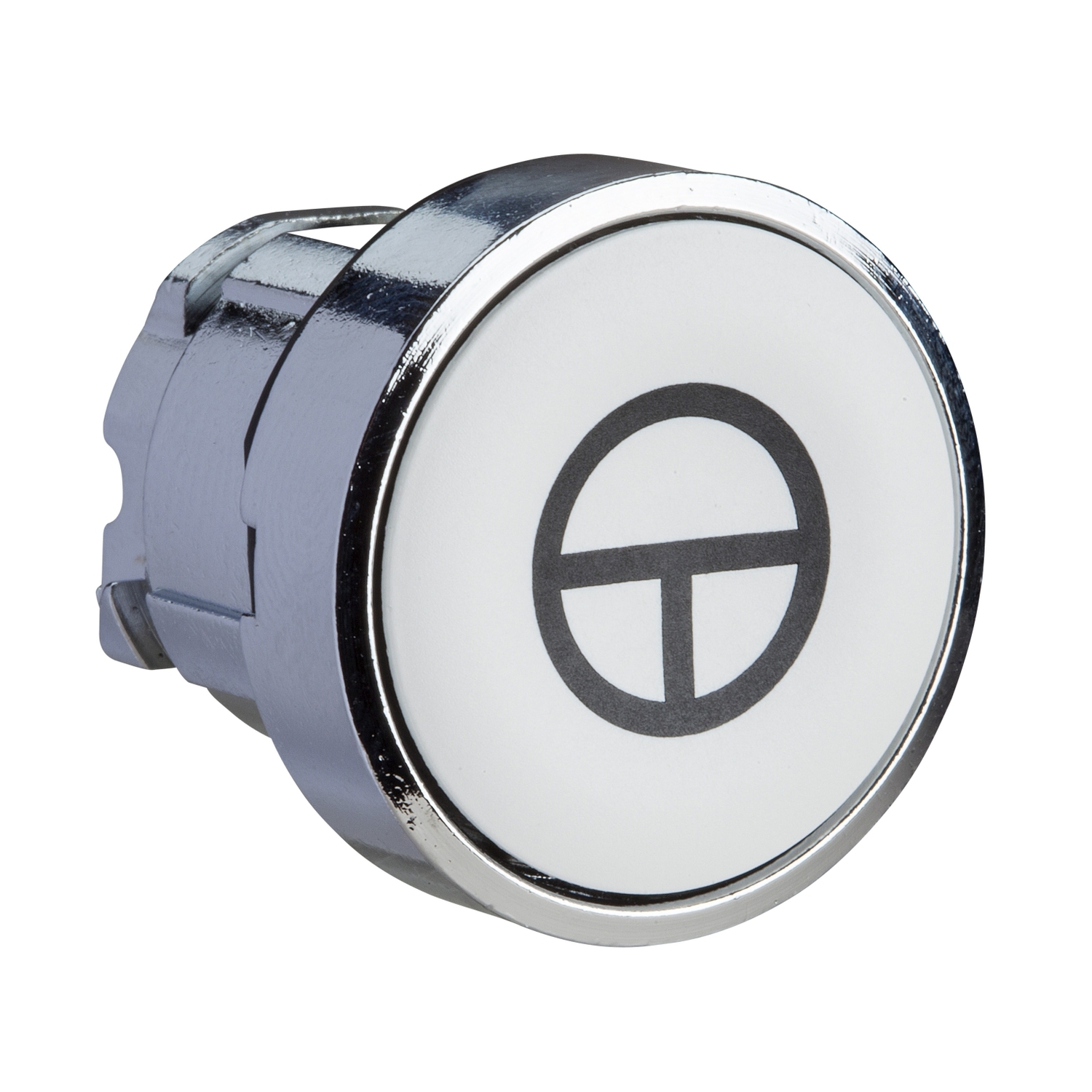 Schneider Electric Schneider Electric ZB4BA145 – Head for non illuminated push button, Harmony XB4, white flush pushbutton Ø22 mm spring return "T"