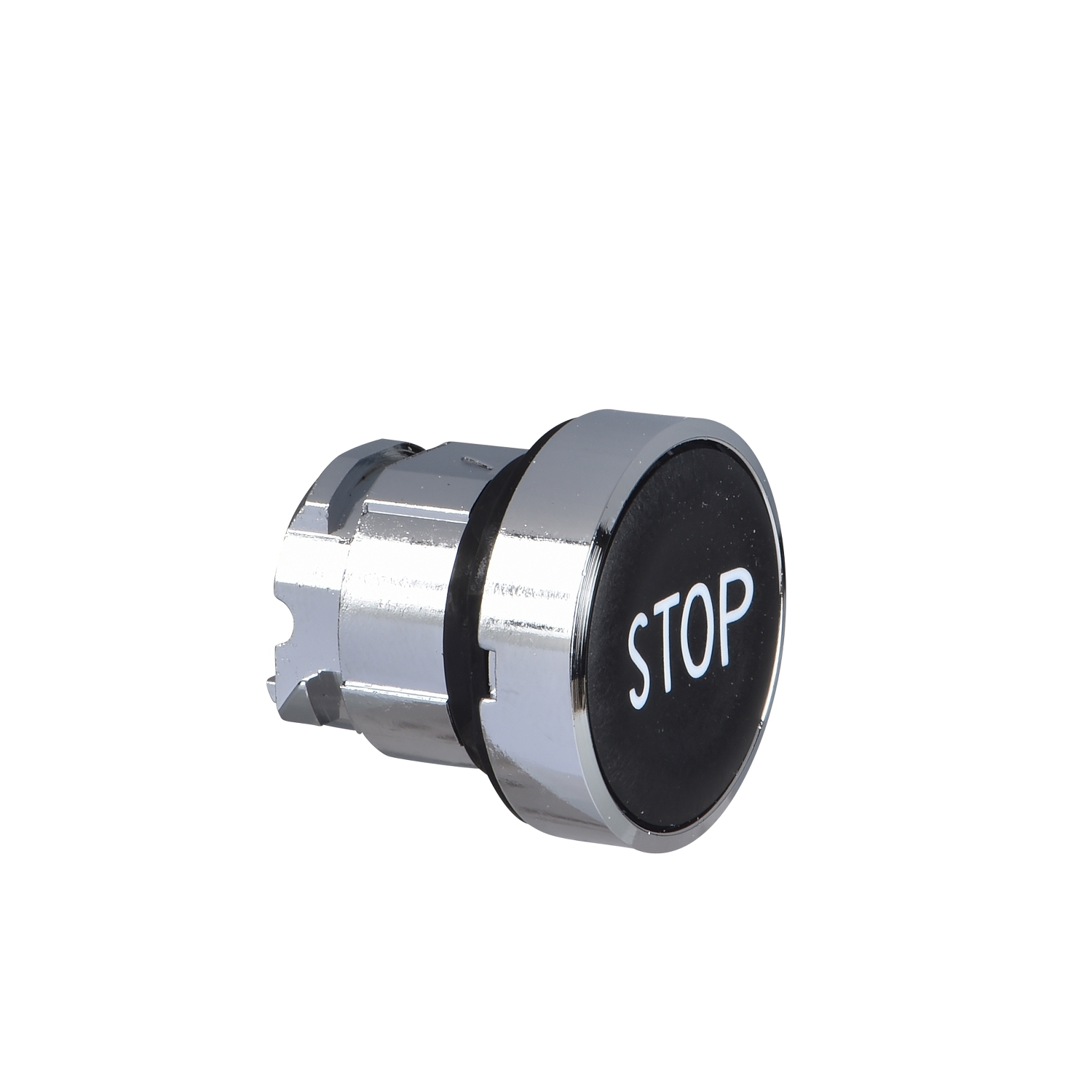 Schneider Electric Schneider Electric ZB4BA234 – Head for non illuminated push button, Harmony XB4, black flush pushbutton Ø22 mm spring return "STOP"