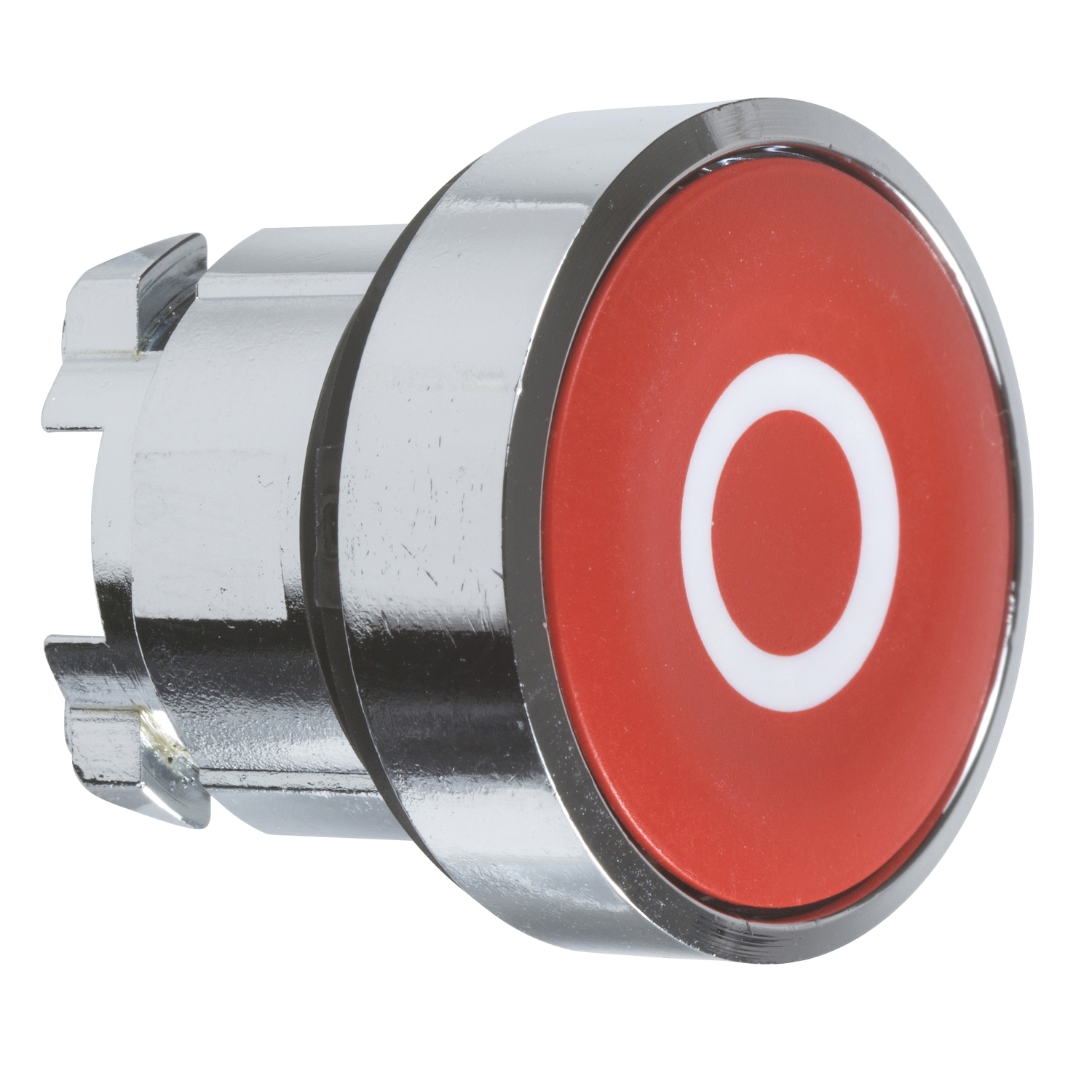 Schneider Electric Schneider Electric ZB4BA432 – Head for non illuminated push button, Harmony XB4, metal, flush, red, 22mm, spring return, marked O
