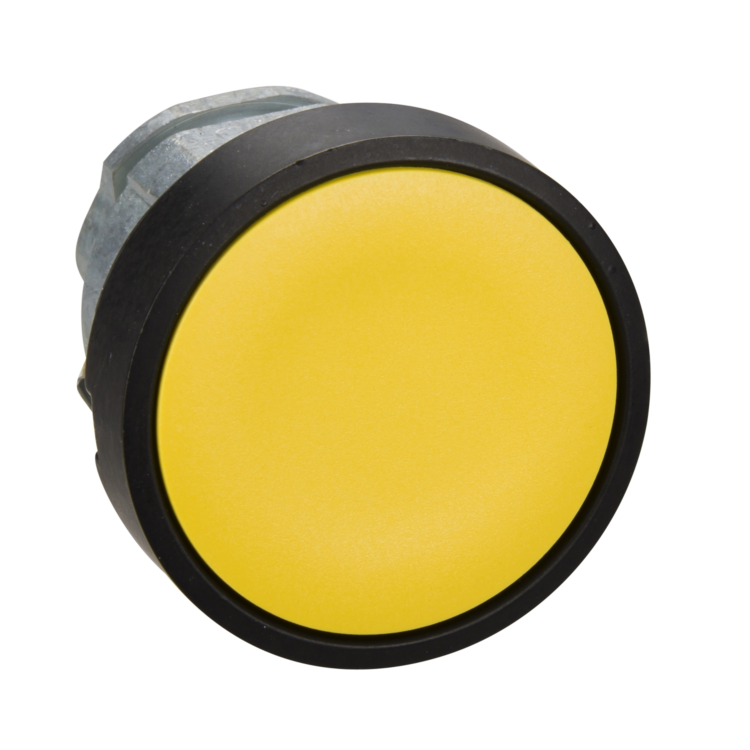 Schneider Electric Schneider Electric ZB4BA57 – Head for non illuminated push button, Harmony XB4, yellow flush push button 22mm, spring return, unmarked