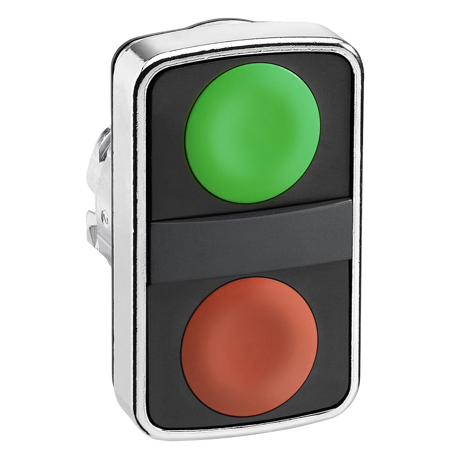 Schneider Electric Schneider Electric ZB4BA7340 – green flush/red flush double-headed pushbutton Ø22 unmarked