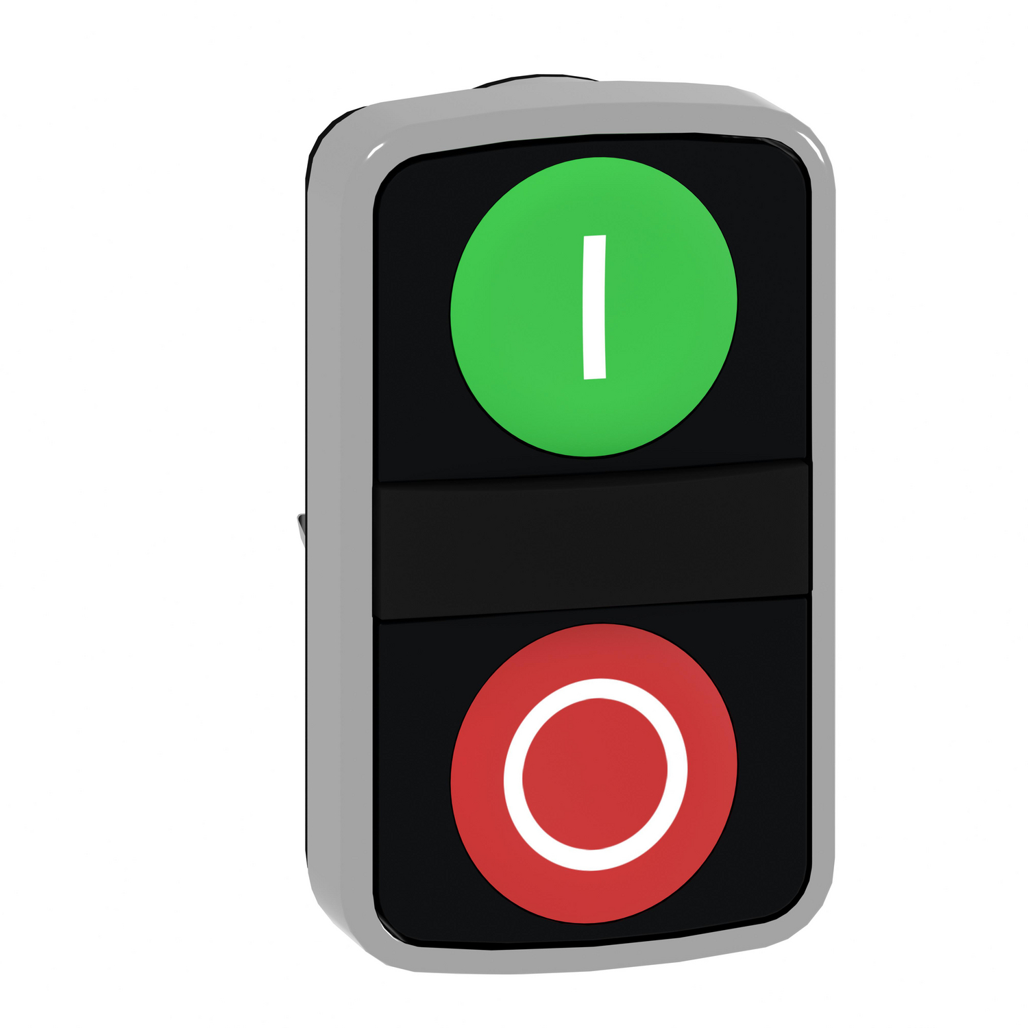 Schneider Electric Schneider Electric ZB4BA7341 – green flush/red flush double-headed pushbutton Ø22 with marking