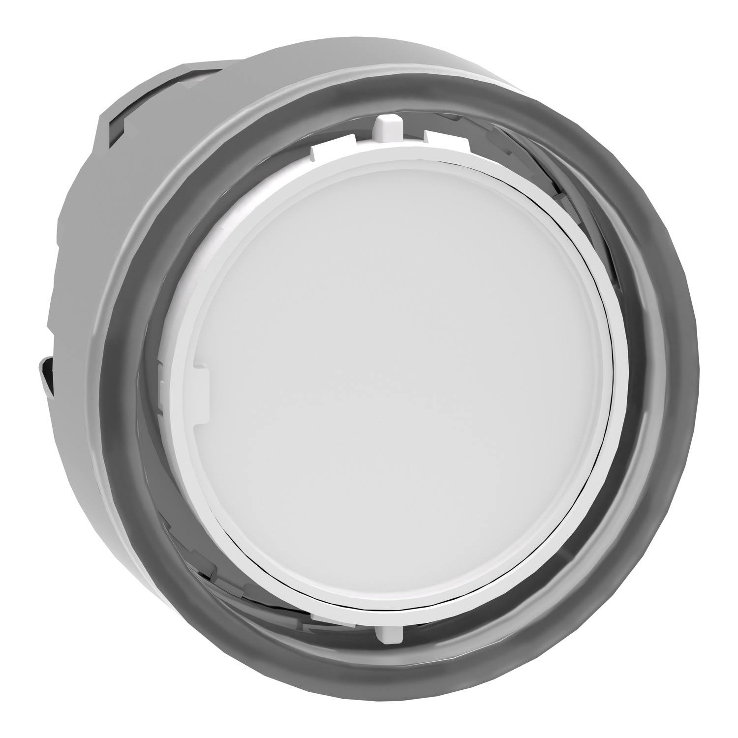 Schneider Electric Schneider Electric ZB4BA98 – Head for illuminated push button, Harmony XB4, metal, 6 colors flush, universal LED, 22mm, spring return, unmarked