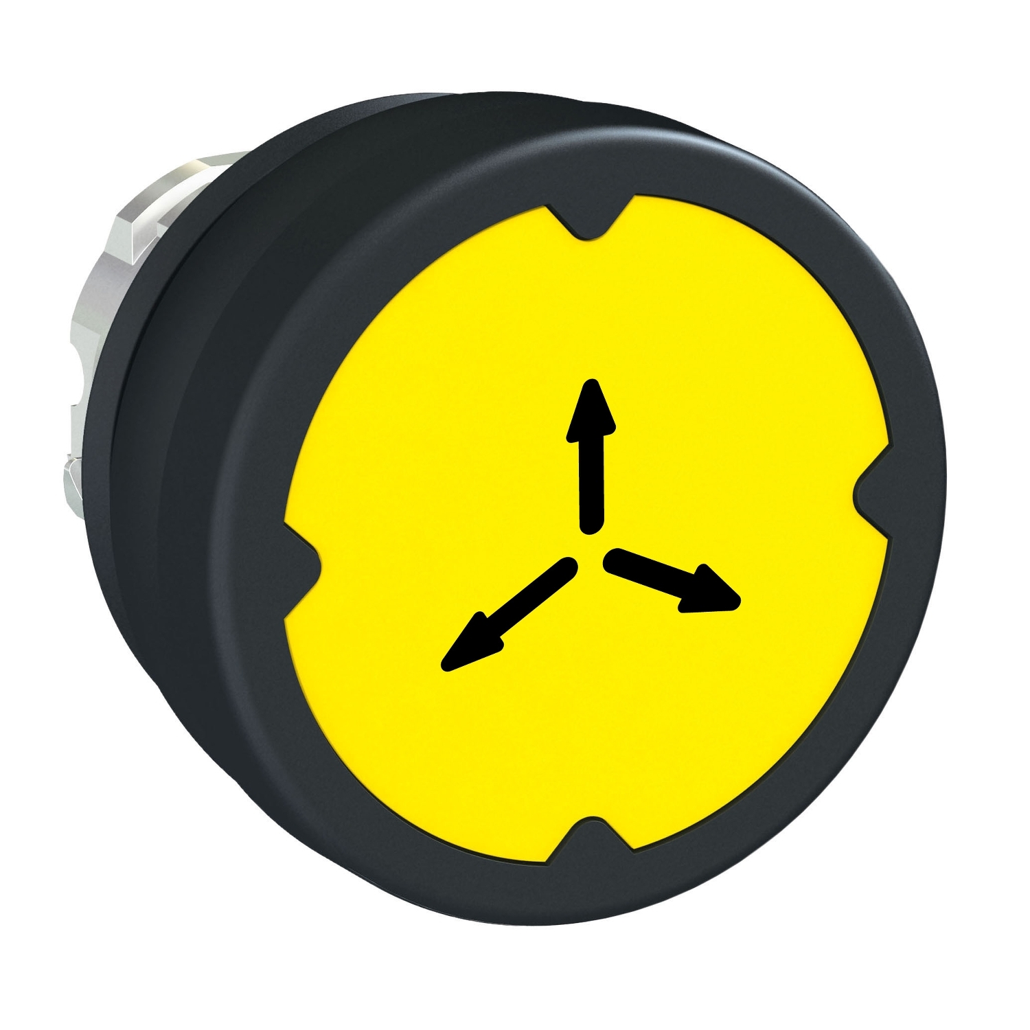Schneider Electric Schneider Electric ZB4BC58009 – Head for push button, Harmony XB4, harsh environment, metal, yellow flush, 22mm,Vertical mounting, marked type H009