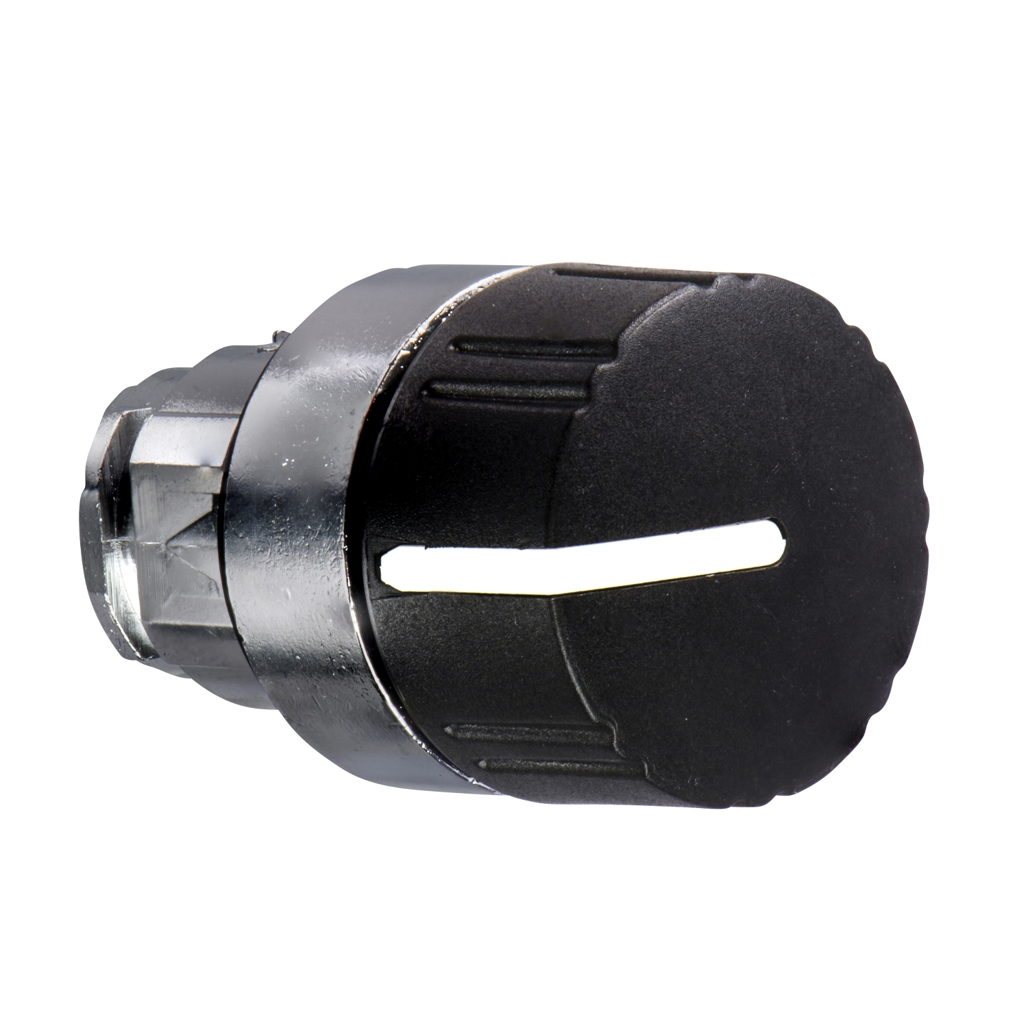 Schneider Electric Schneider Electric ZB4BD59 – Head for selector switch, Harmony XB4, black 22mm 3 positions spring return, chromium plated metal bezel, black knurled knob