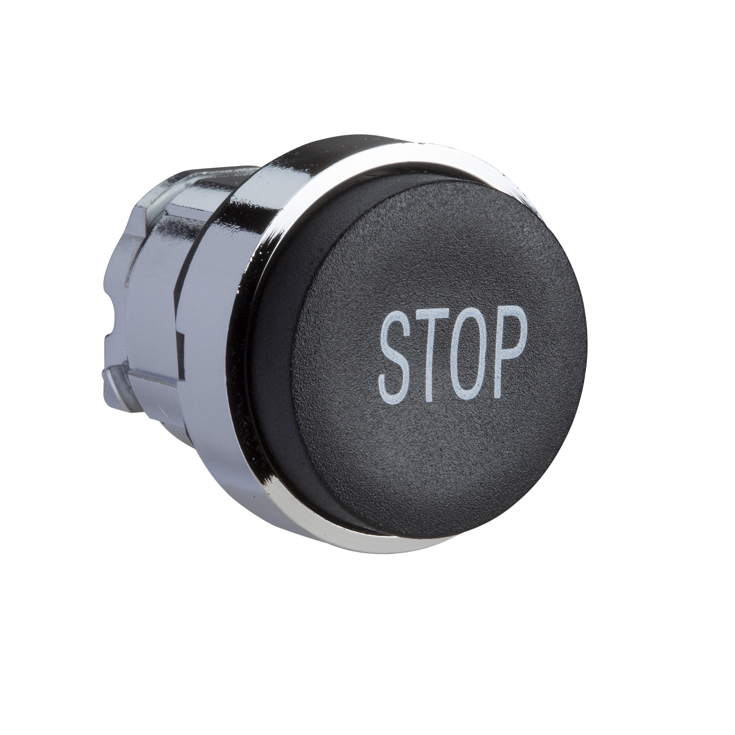 Schneider Electric Schneider Electric ZB4BL234 – Head for non illuminated push button, Harmony XB4, black projecting pushbutton Ø22 mm spring return "STOP"