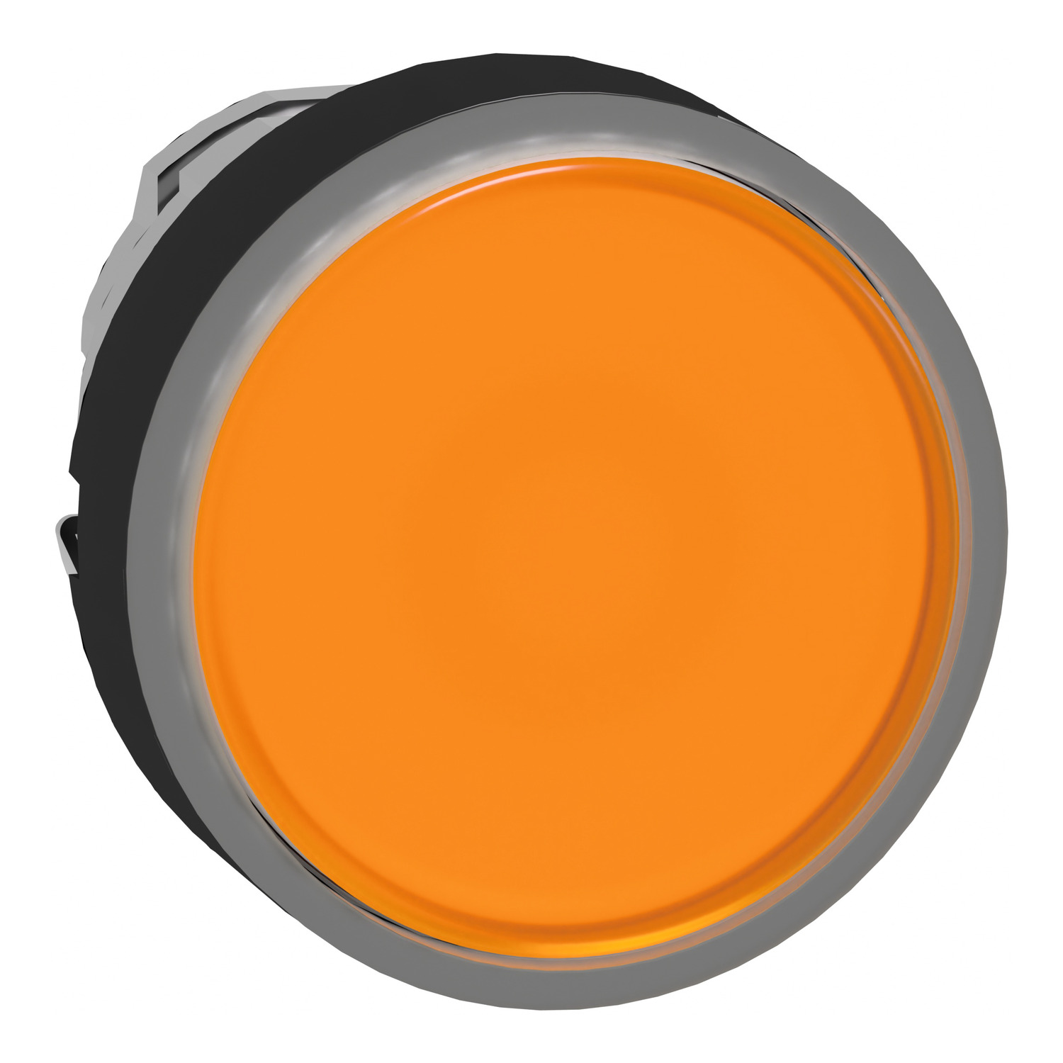 Schneider Electric Schneider Electric ZB4BW3537 – Head for illuminated push button, Harmony XB4, orange flush, 22mm, universal LED, spring return, plain, unmarked