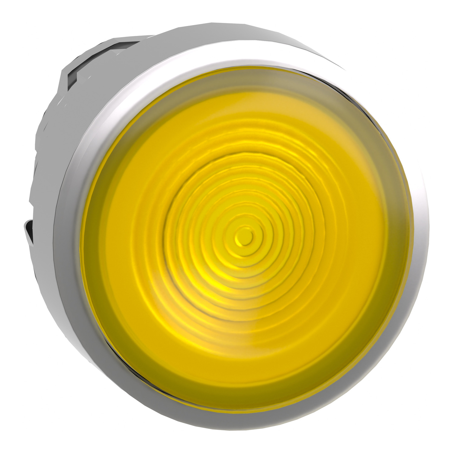 Schneider Electric Schneider Electric ZB4BW383S – Head for illuminated push button, Harmony XB4, metal, yellow flush, 22mm, universal LED, spring return, grooved lens