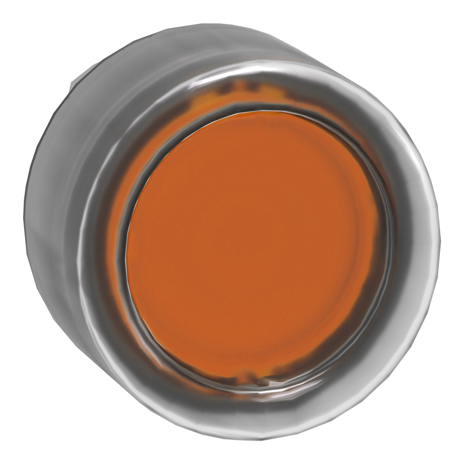 Schneider Electric Schneider Electric ZB4BW553 – Head for illuminated push button, Harmony XB4, metal, orange flush, 22mm, universal LED, spring return, clear boot