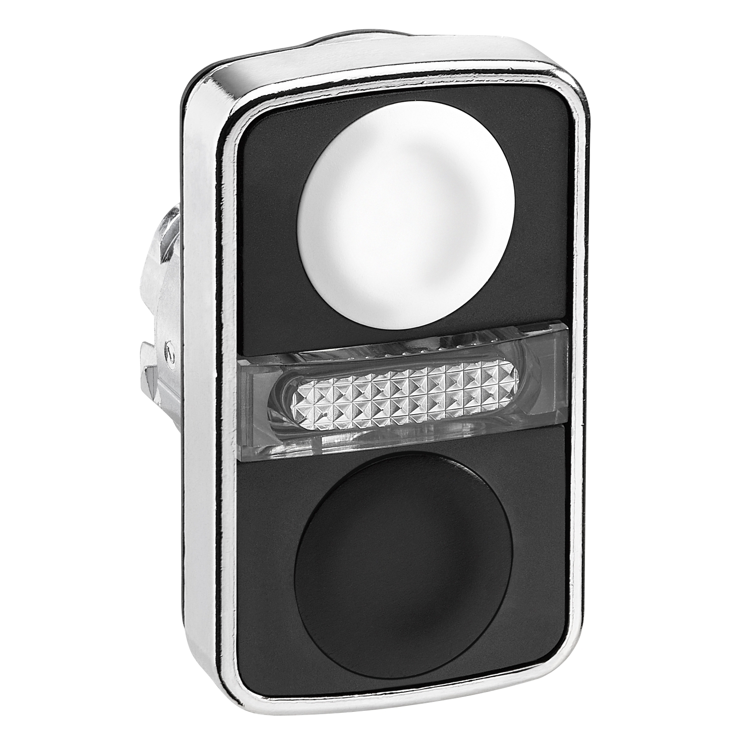 Schneider Electric Schneider Electric ZB4BW7A1720 – white flush/black flush illuminated double-headed pushbutton Ø22 unmarked
