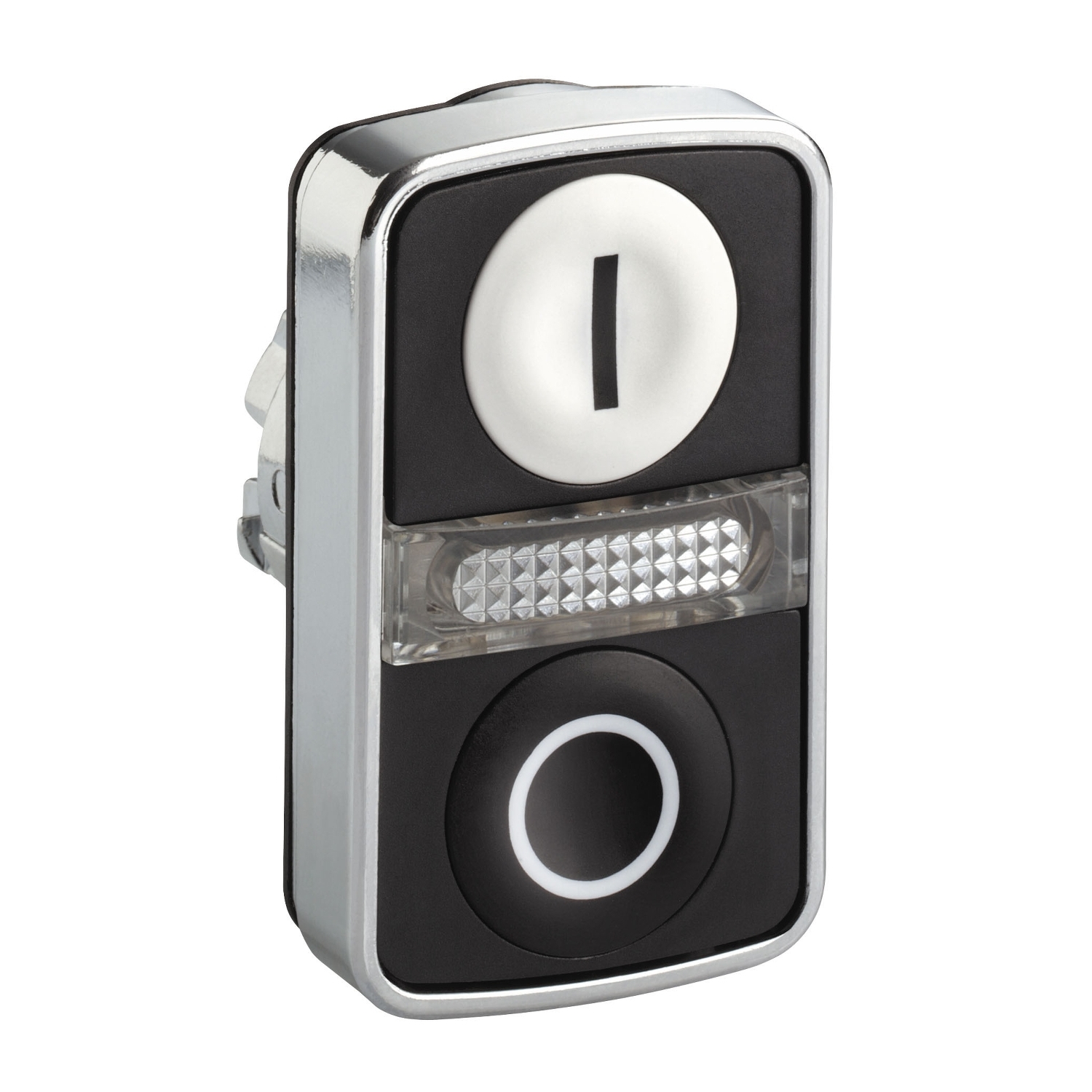 Schneider Electric Schneider Electric ZB4BW7A1721 – white flush/black flush illuminated double-headed pushbutton Ø22 with marking