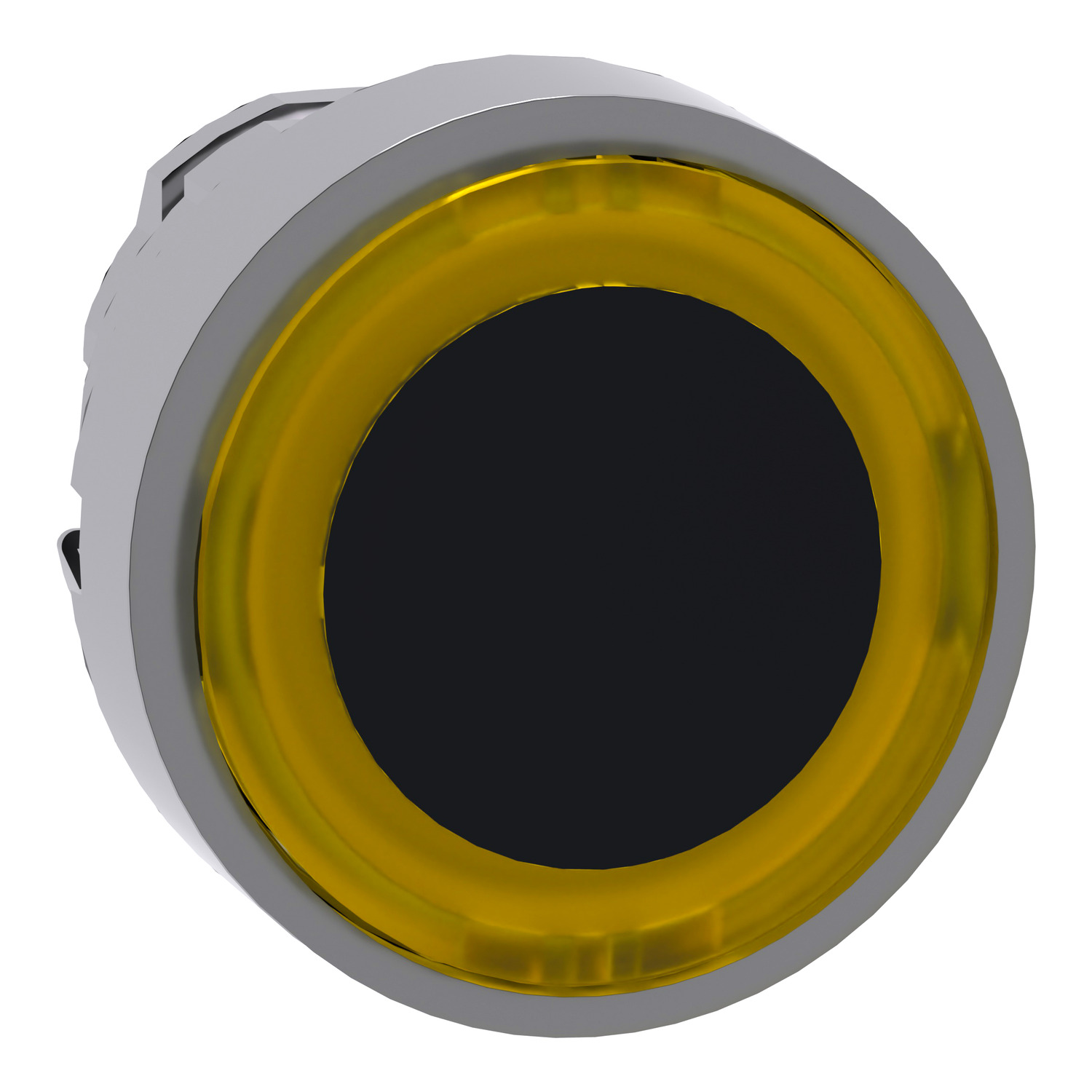 Schneider Electric Schneider Electric ZB4BW983 – Head for illuminated push button, Harmony XB4, metal, yellow flush, 22mm, universal LED, spring return, illuminated ring