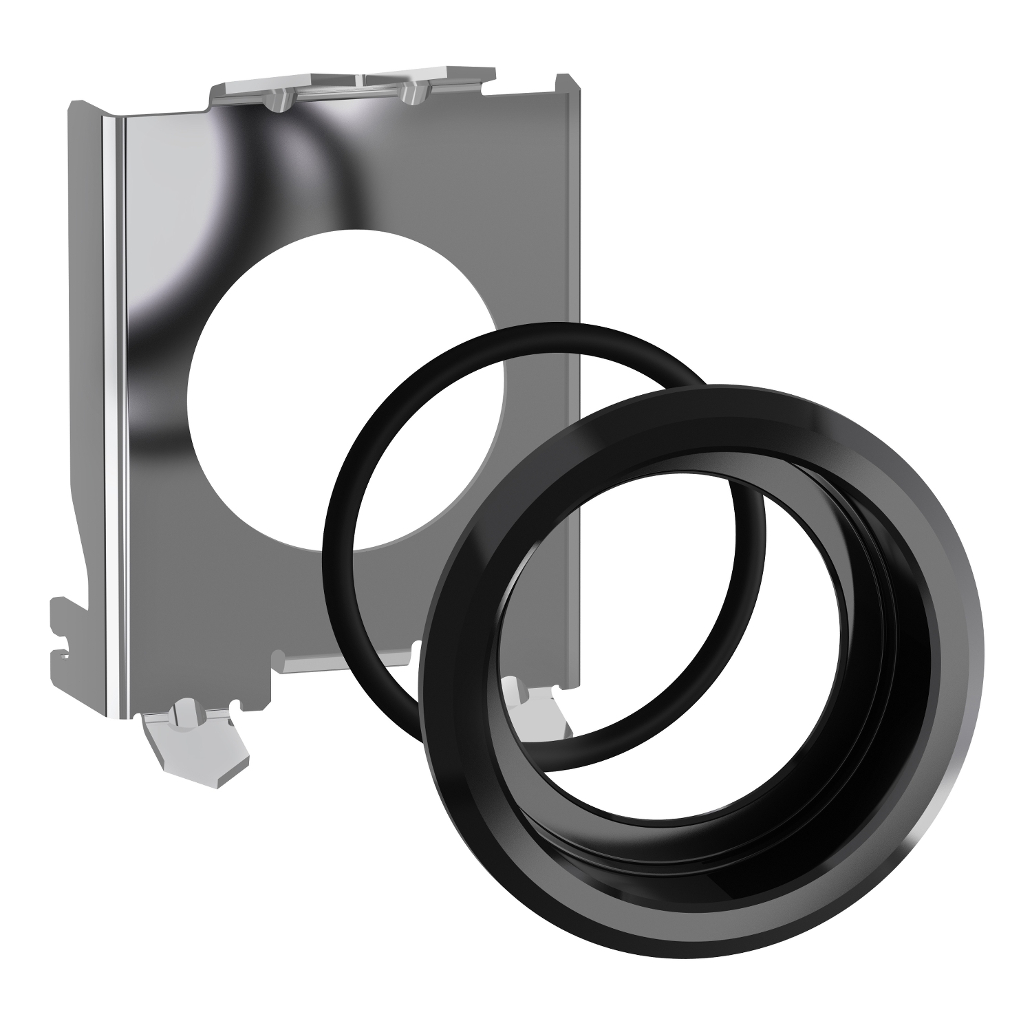 Schneider Electric Schneider Electric ZB4BZ0217 – Flush mounting kit, Harmony XB4, metal, black, for push button and pilot light 22mm